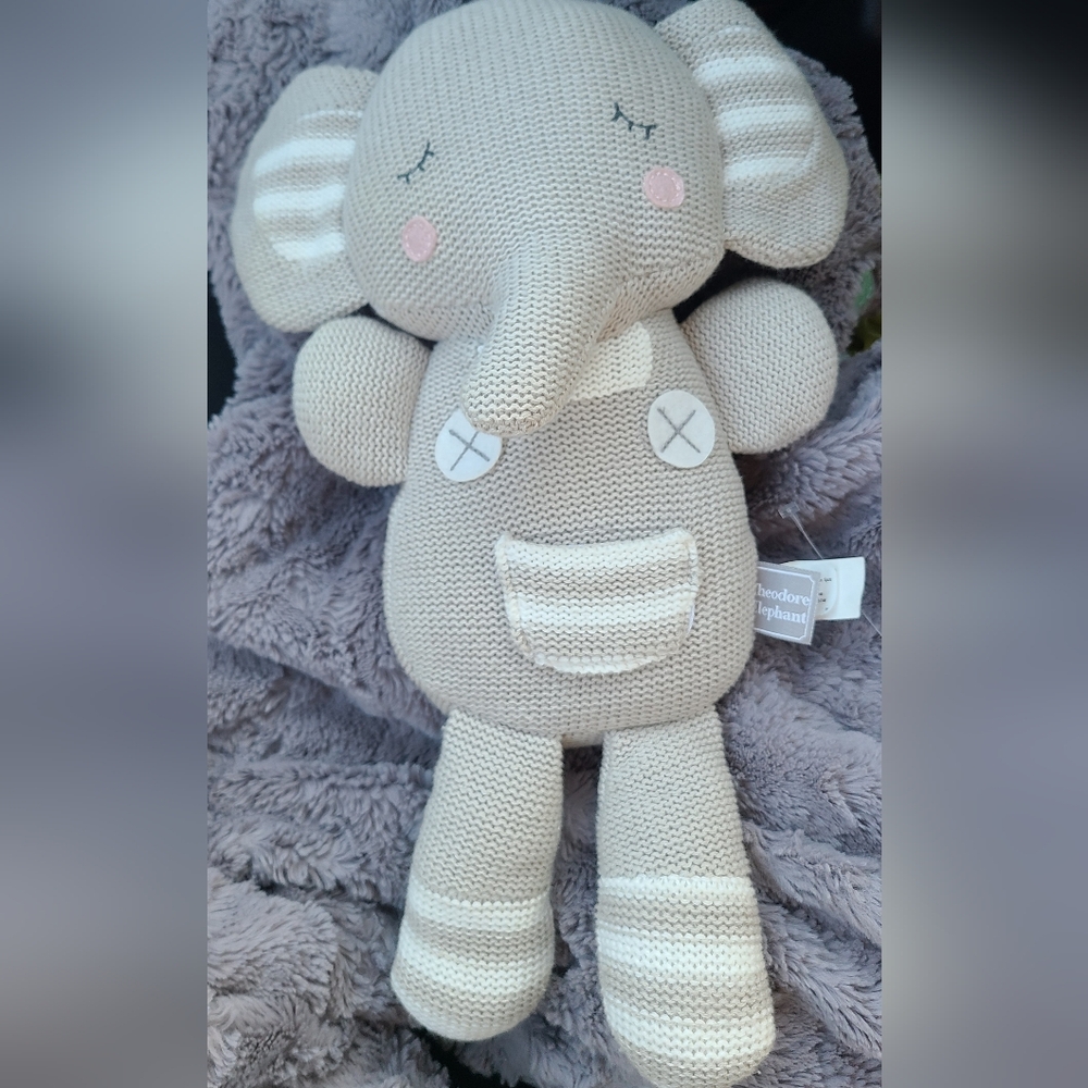 Gray Elephant Stuffed Animal Toy